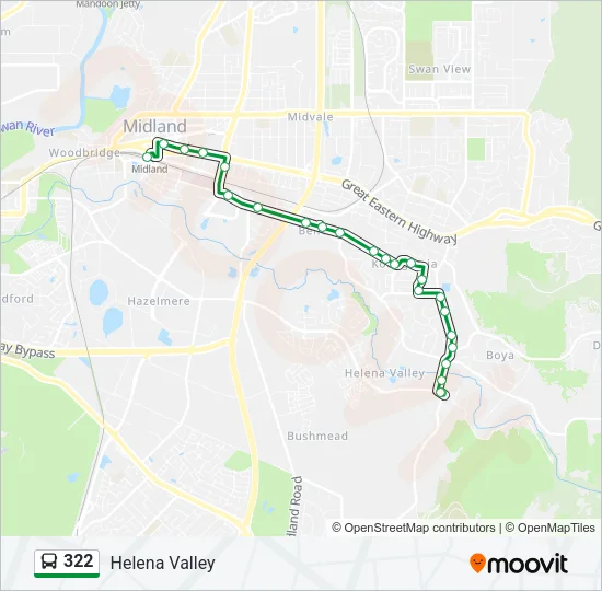 322 Bus Line Map