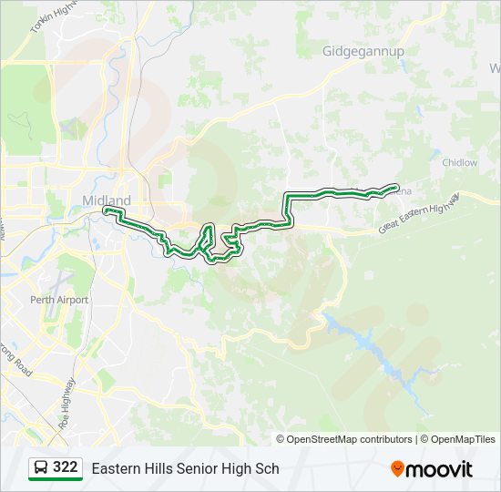 322 Bus Line Map