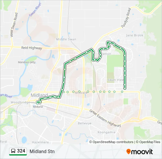 324 Bus Line Map
