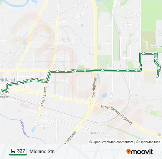 327 Bus Line Map