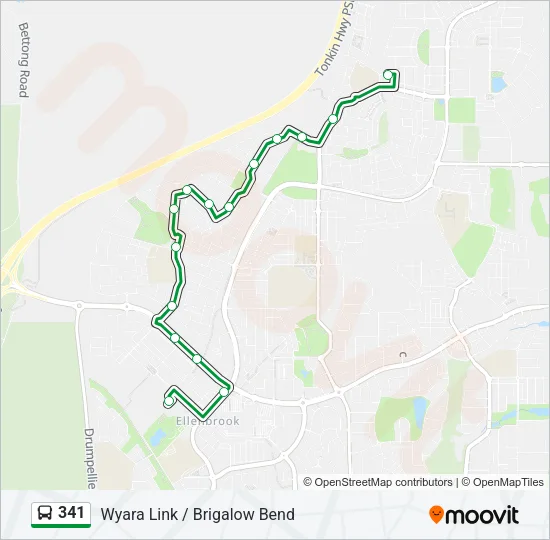 341 Bus Line Map