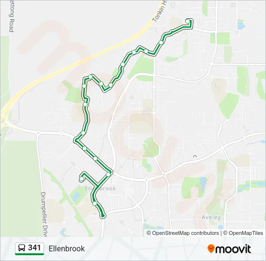 341 Bus Line Map