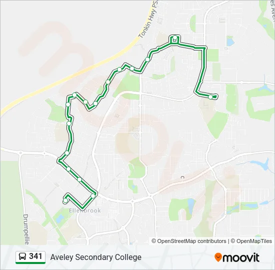 341 Bus Line Map