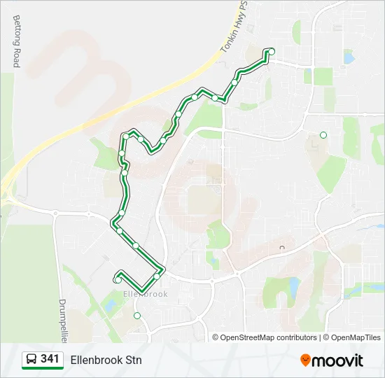 341 Bus Line Map