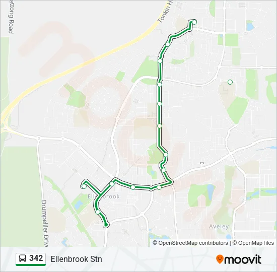 342 Bus Line Map