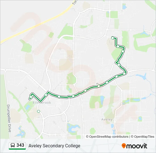 343 Bus Line Map