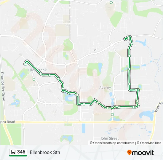 346 Bus Line Map