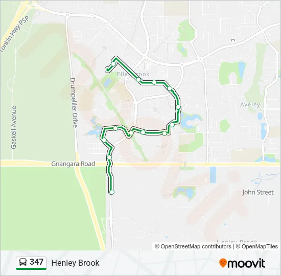 347 Bus Line Map