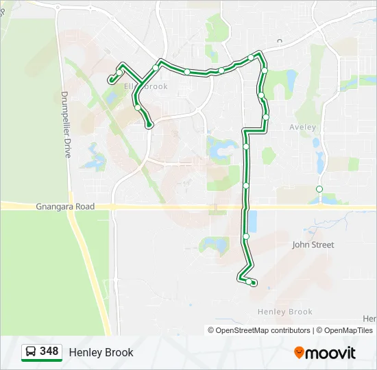 348 Bus Line Map