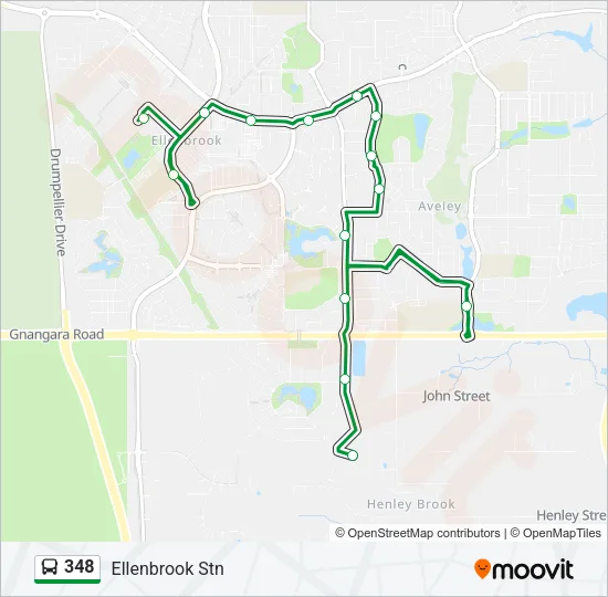348 Bus Line Map