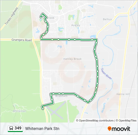 349 Bus Line Map