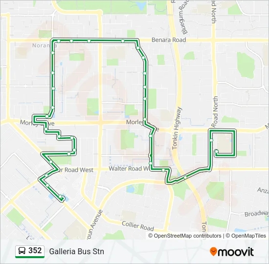 352 Bus Line Map