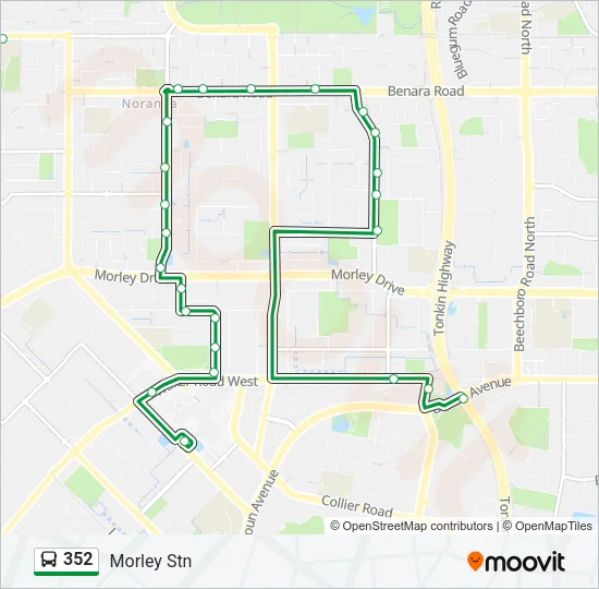 352 Bus Line Map