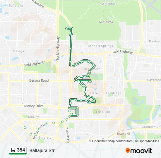 354 Bus Line Map