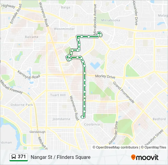 371 Bus Line Map