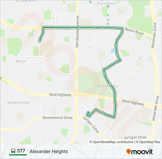 377 Bus Line Map