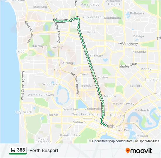 388 Bus Line Map