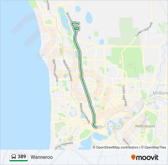 389 bus Line Map