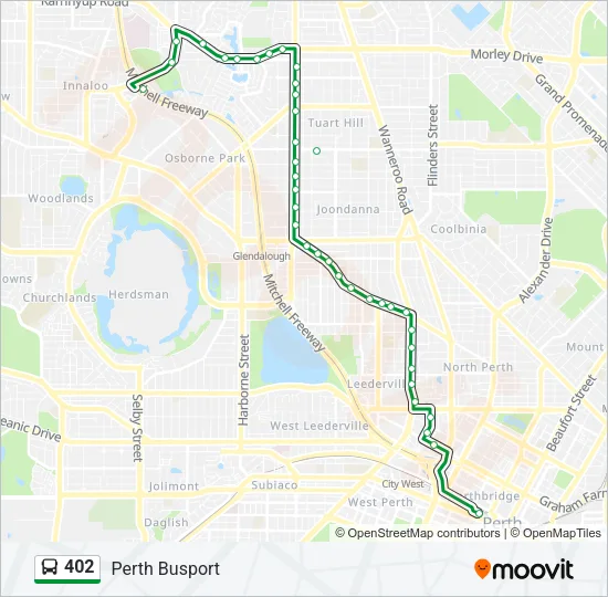 402 Bus Line Map