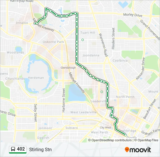 402 Bus Line Map