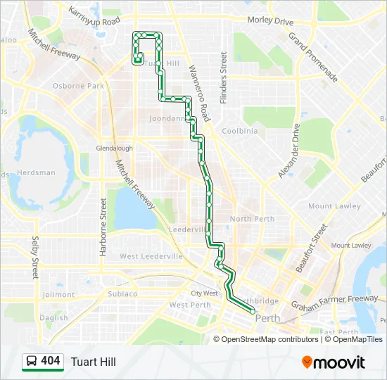 404 Bus Line Map