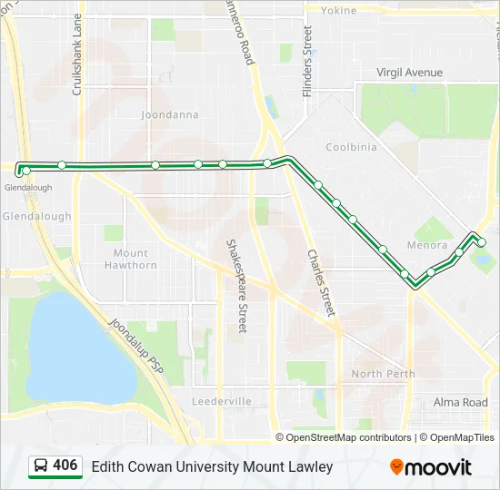 406 Bus Line Map