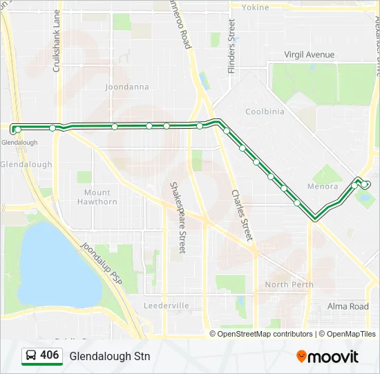 406 Bus Line Map