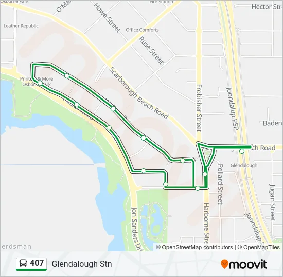 407 Bus Line Map