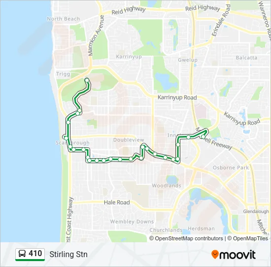 410 Bus Line Map
