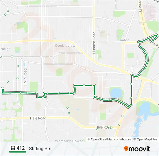 412 Bus Line Map