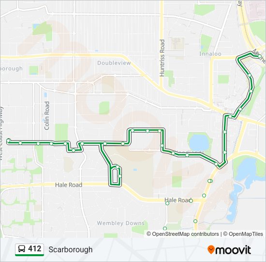 412 bus Line Map