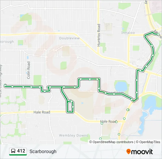 412 Bus Line Map