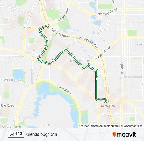 413 Bus Line Map