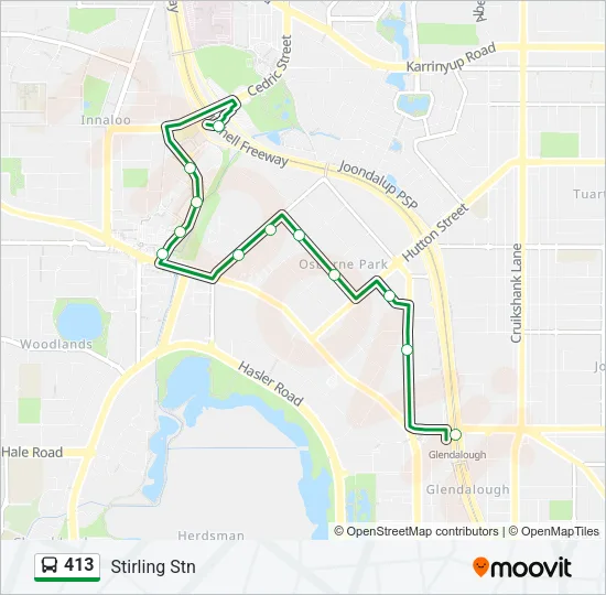 413 Bus Line Map