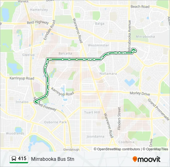 415 Bus Line Map