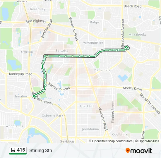 415 Bus Line Map