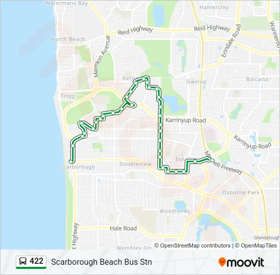 422 Bus Line Map