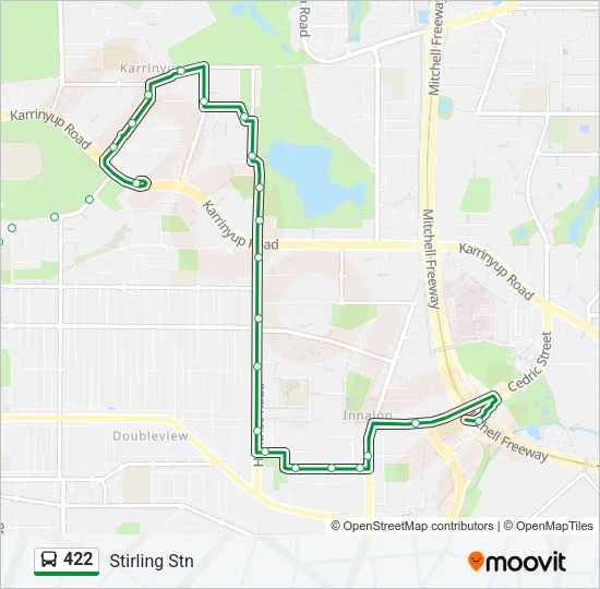 422 Bus Line Map