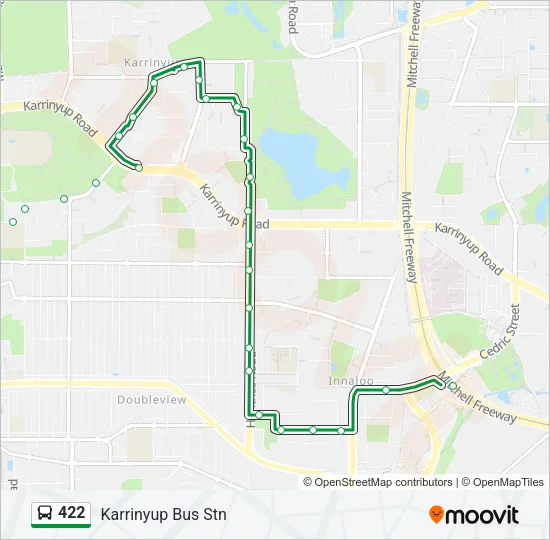 422 Bus Line Map