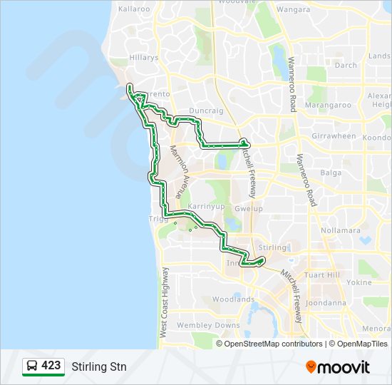 423 Bus Line Map