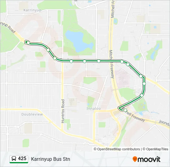 425 Bus Line Map
