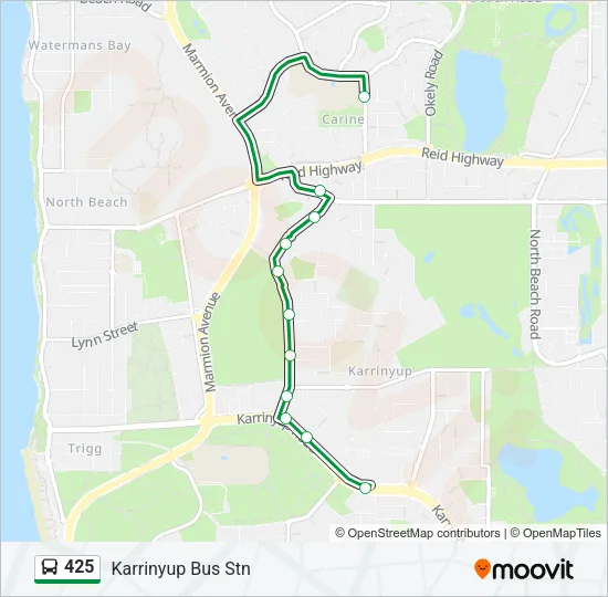 425 Bus Line Map