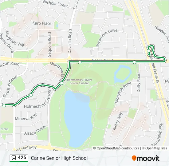 425 Bus Line Map