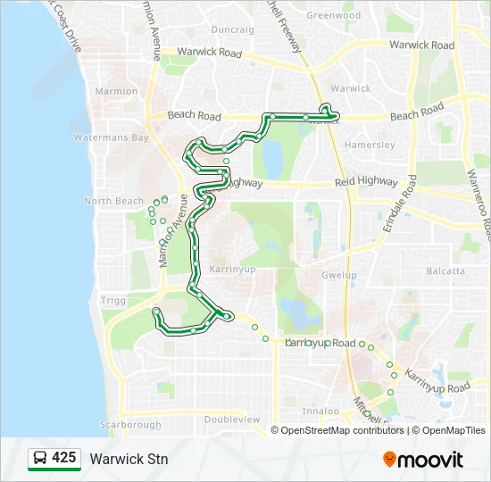 425 Bus Line Map