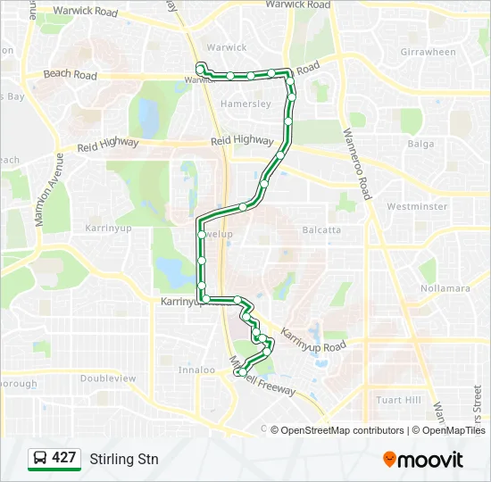427 Bus Line Map