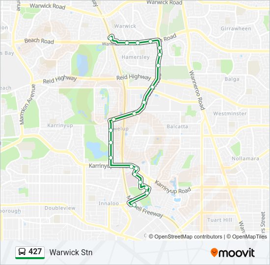 427 bus Line Map