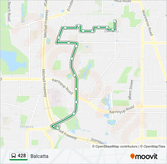 428 Bus Line Map