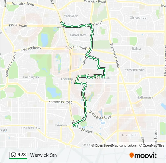 428 Bus Line Map