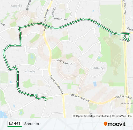 441 Bus Line Map