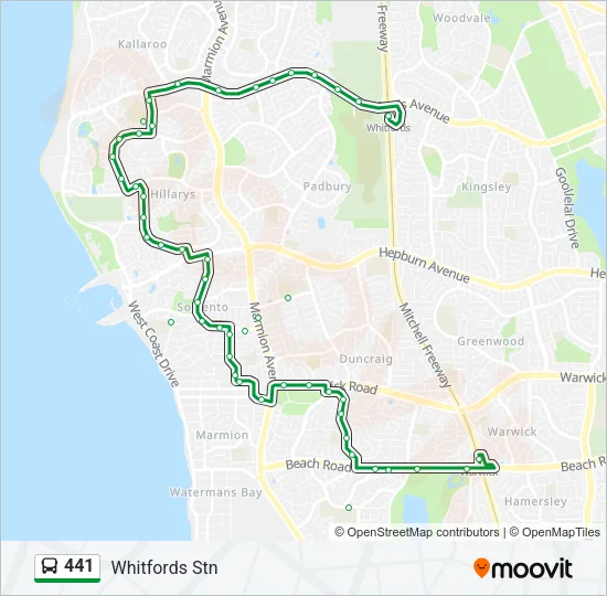 441 Bus Line Map
